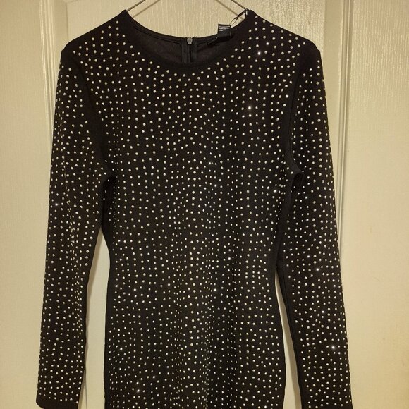 Brand new black fitted dress with silver embellishment - Picture 1 of 3